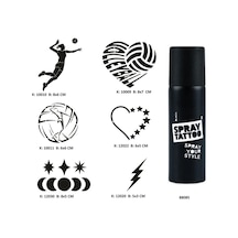 Voleybol Aşkı Spray Tattoo Geçici Dövme Seti Dark Sprey Dövme Kiti
