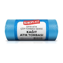 Kağıt Atıklar Çöp Torbası 10'lu 80 110 Cm, Yırtılmaz, Geniş Kapasite, Çift Katlı, Geri Dönüştürülebilir