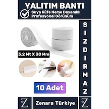 Premium Uzun Ömürlü Su Nem Küfe Dayanıklı Mutfak Lavabo Pencere Kenar Yalıtım Bandı 3.2 Mt X 10 Adet