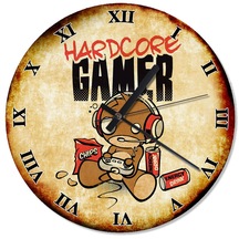 Hard Core Gamer Baskılı Duvar Saati (408136835)
