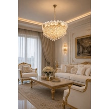 Modern Premium Gold Şık Salon Mutfak Sarkıt Avizesi Modelleri 19 Ampül X E14 Duy