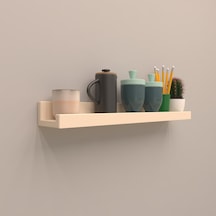 Rafkestir Setli Duvar Rafı 200 Cm Krem ( Mat )