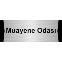 Muayene Odası 10x20cm Gümüş Renk Metal Yönlendirme Levhası