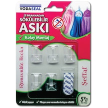 Vodaseal İz Bırakmadan Sökülebilir Askı 5Li - Şeffaf