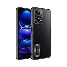 Xiaomi Redmi Note 12 Pro 5g Kılıf Kamera Lens Korumalı Logo Gösteren İnce Hafif Pazarplus Siyah
