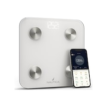 Nautica Basic Collection Vücut Analizli Akıllı Bluetooth Tartı Baskül Beyaz
