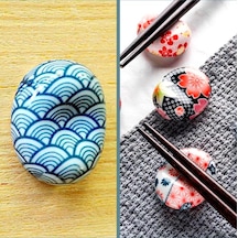 Omeniv 2 Adet Chopstick Standı Made In Japan Porselen Mavi