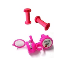 BİSİKLET AYNALI ZİL PEMBE & PEMBE ELCİK SET HALİND Pembe