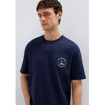 Mavi M0613282-82318 Gemi Baskılı Tişört Erkek T-shirt Lacivert