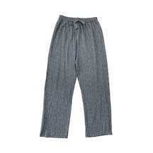 Kadın Yumuşak Dokulu Pamuklu Beli Lastikli Bol Paça Oversize Eşofman Pijama Altı Siyah