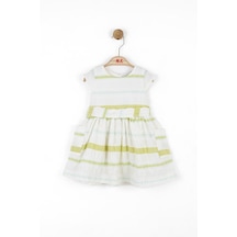 Kız Bebek Fresh Elbise 76603-ekru-yeşil