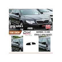 Skoda Superb B6 Batman Yarasa Ayna Kapağı Piano Black / 2008 - 2015