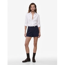 Koton Pamuklu Slim Fit Kolları Katlama Detaylı Uzun Kollu Poplin Gömlek Beyaz 7wak60025uw