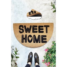 Coco Nueve 45x75 Cm Doğal Koko Kıl Paspas,hindistan Naturel Kapı Önü Paspası Çok Renkli