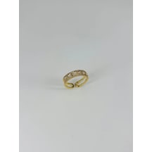 14 K Gold Kaplama Zirkon Taşlı Yüzük Çok Renkli 19764293