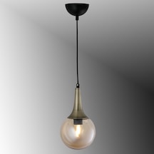 Tt601-1-sy-esk Tt Ayd. Mat Siyah-eskitme Tekli Uzun Hunili Avize Eskitme - Siyah