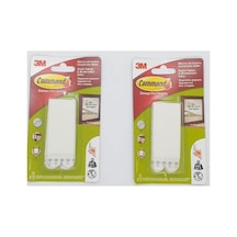 3m Command 17206 Büyük Boy Cırt Cırt Bant, 2 Paket, Beyaz Genel