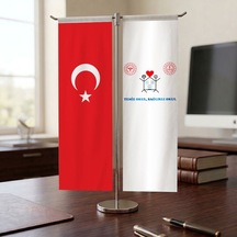 Temiz Okul Sağlıklı Okul Ve Türk Bayrağı Kırlangıç T Tipi Masa Bayrak Takımı Diğer