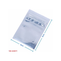 Kilitli Antistatik Poşet 6x9cm 100 Adet Şeffaf Su Toz Geçirmez Koruyucu Esd Metalize Torba