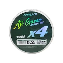 İp Örgü Misina - 4 Kat - Ryuji Aji Game - 150mt - Yeşil - 0.02mm 20104517