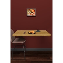 Lüks Duvara Monte Katlanabilir Çalışma Yemek Masası %100 Mdf Balkon Bahçe Masası Dmm90 Karına