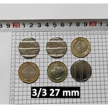 100 Adet 3/3 Çeltikli 27/2 Mm Oyun Makineleri & Langırt Jeton