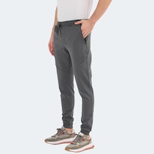 Slazenger VENOM Erkek Fermuar Cepli Dar Paça Koyu Gri Eşofman Altı