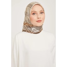 Armine İpek Eşarp 2024 Kış - 9040-33 Sura Ekru