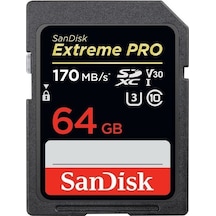 Sandisk 64 Gb Sdxc Extreme Pro 170 Mb/S Hafıza Kartı
