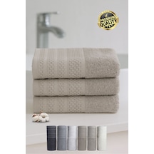 Softure 3 Lü El Yüz Havlusu Günlük Kullanım 50x90 Cm Yumuşak, Dayanıklı, Hızlı Kuruyan Bej