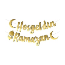 Hoşgeldin Ramazan Banner Uzun Yazı Kaligrafi