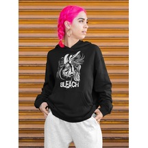 Bleach Manga Baskılı Kapüşonlu Sweatshirt, Unisex Oversize Anime