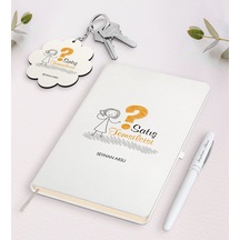 Kişiye Özel Satış Temsilcisi Beyaz Defter Kalem Ve Anahtarlık Hed N11.12777