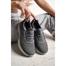 Nesilshoes Nesil Shoes Bsea 562 Füme Memory Foam Kadın Yürüyüş Ayakkabısı