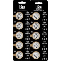 Batteries Cr2430 Lityum Düğme Pil 3v Cr2430 10'lu Paket