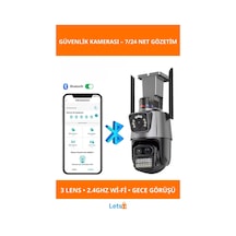 3 Lens Wi Fi Gece Görüşlü Güvenlik Kamerası