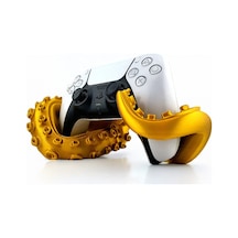 Ps5 Dualsense Gamepad Standı - Altın Ahtapot Tasarımlı 3d Baskı Tutucu