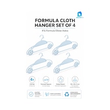 Formula Elbise Askısı 4 Lü Plastik Bebek Çocuk Kıyafet Askısı Dolap İçi Düzenleyici 30x16 Cm Mavi