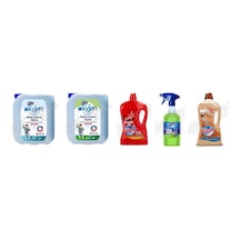 Bingo Çam.suyu Oksijen 4 L + Çamaşır Suyu 4 Lt + Yüzey Temzileyici 2,5 L + Yağ Çözücü 900 Ml + Ahşap Temizleyici 1lt 5'li Set Diğer
