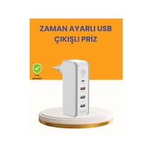 Zaman Kontrollü Şarj Cihazı 30w Hızlı Şarj Ve Çoklu Usb Çıkışı 10