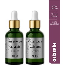 Villenature 2'li Set Gliserin Yağı Cam Damlalıklı Şişe 100 Ml