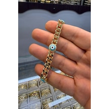 3 Lü Gözlü Mineli Bileklik Altın 06160073