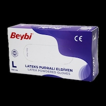 Beybi L Pudralı Muayene Eldiveni 100lü 5468