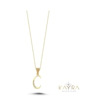 C Harfi Altın Kolyebm05