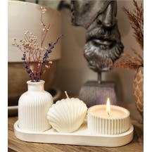 Bernami Vazo Pinterest Midye Figürlü Kokulu Dekoratif Mum Seti Taş Tozu Tepsili Şık Tasarım Diğer
