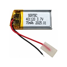 Sertec 401120 3.7v 70mah Devreli Li-polymer Pil 1.5a