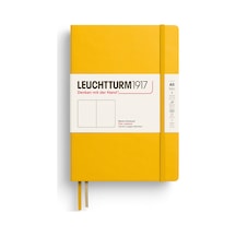 Leuchtturm1917 Not Defteri Orta Boy A5 , Sert Kapak, 251 Numaralandırılmış Sayfa, Düz, Ayçiçeği Sarı