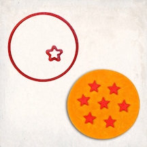 Dragon Ball Detay Kurabiye Kalıp Seti 2 Li KIrmızı