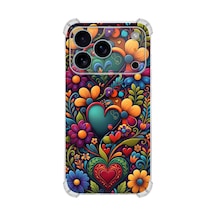Printify Kkapple İphone 17pro Max İle Uyumlu Düşlerin Dansı Serisi Çiçeklerin Dansı Tasarımlı Uv Baskılı Köşe Korumalı Antişok Kılıf Şeffaf