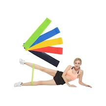 Spor Antrenman Direnç Bandı Esnek Dayanıklı Egzersiz Ve Fitness Lastiği Çok Renkli